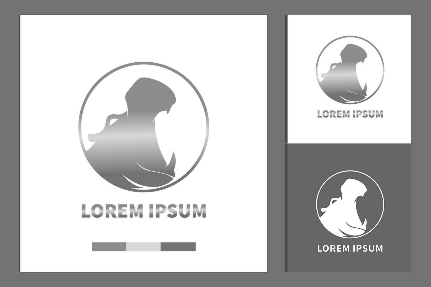 stylish and modern hippo logo vector