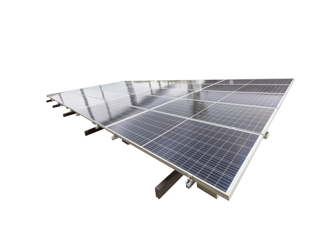 Solar panels or Solar cells on  rooftop or terrace. Can saving energy. Sun or renewable or Clean energy. png