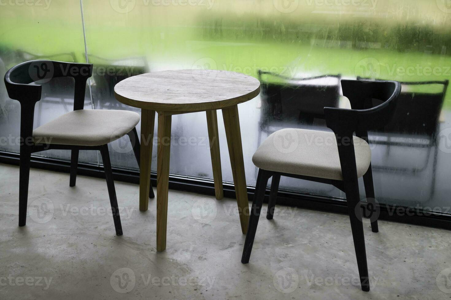 Looking at the rain through the window photo