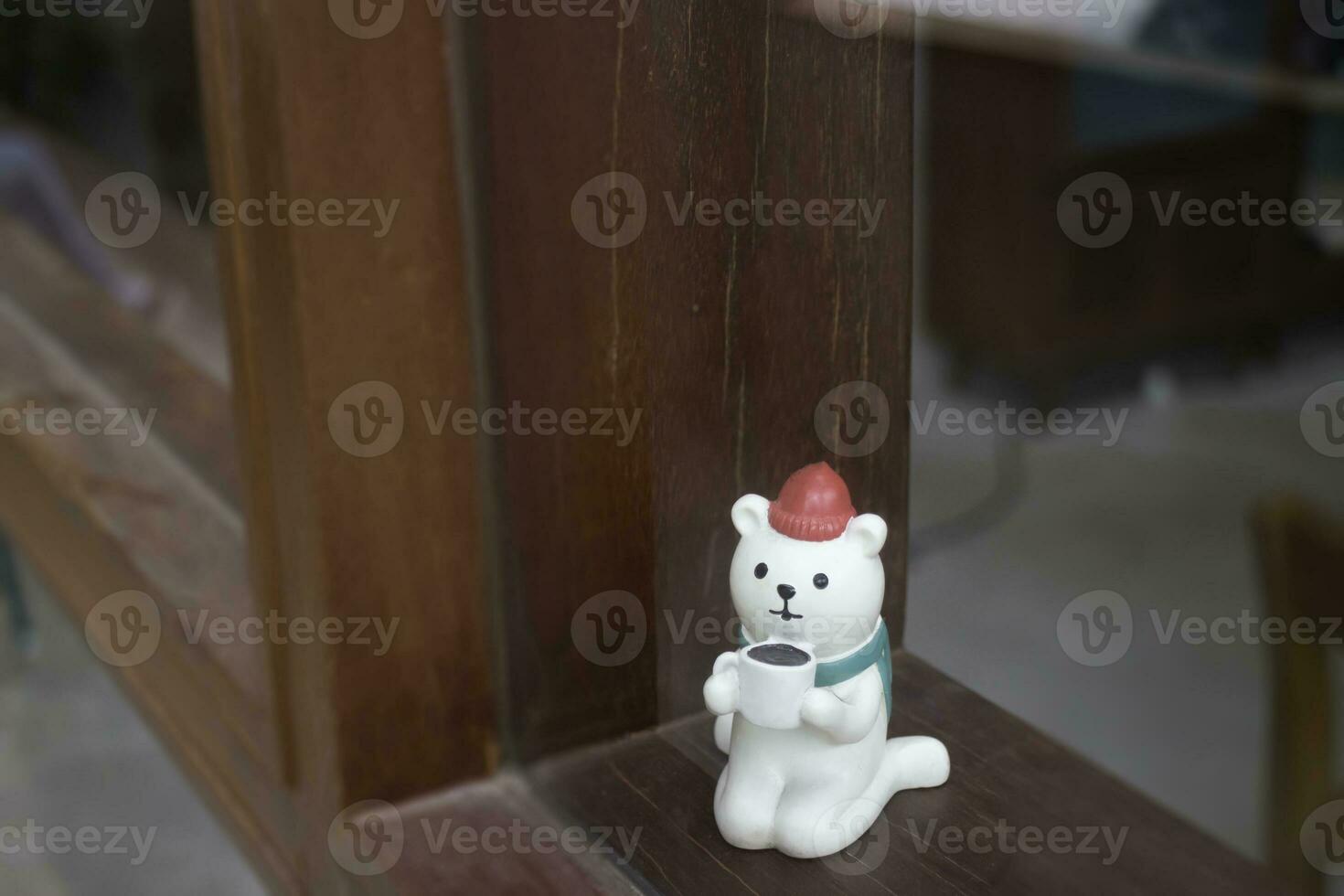 Wooden minimal toy decorated in old style architecture photo