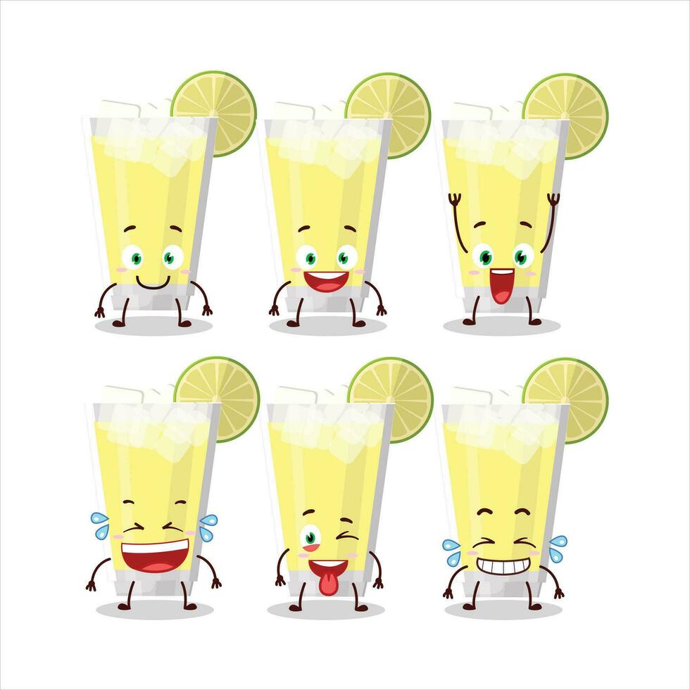 dibujos animados personaje de limonada con sonrisa expresión vector