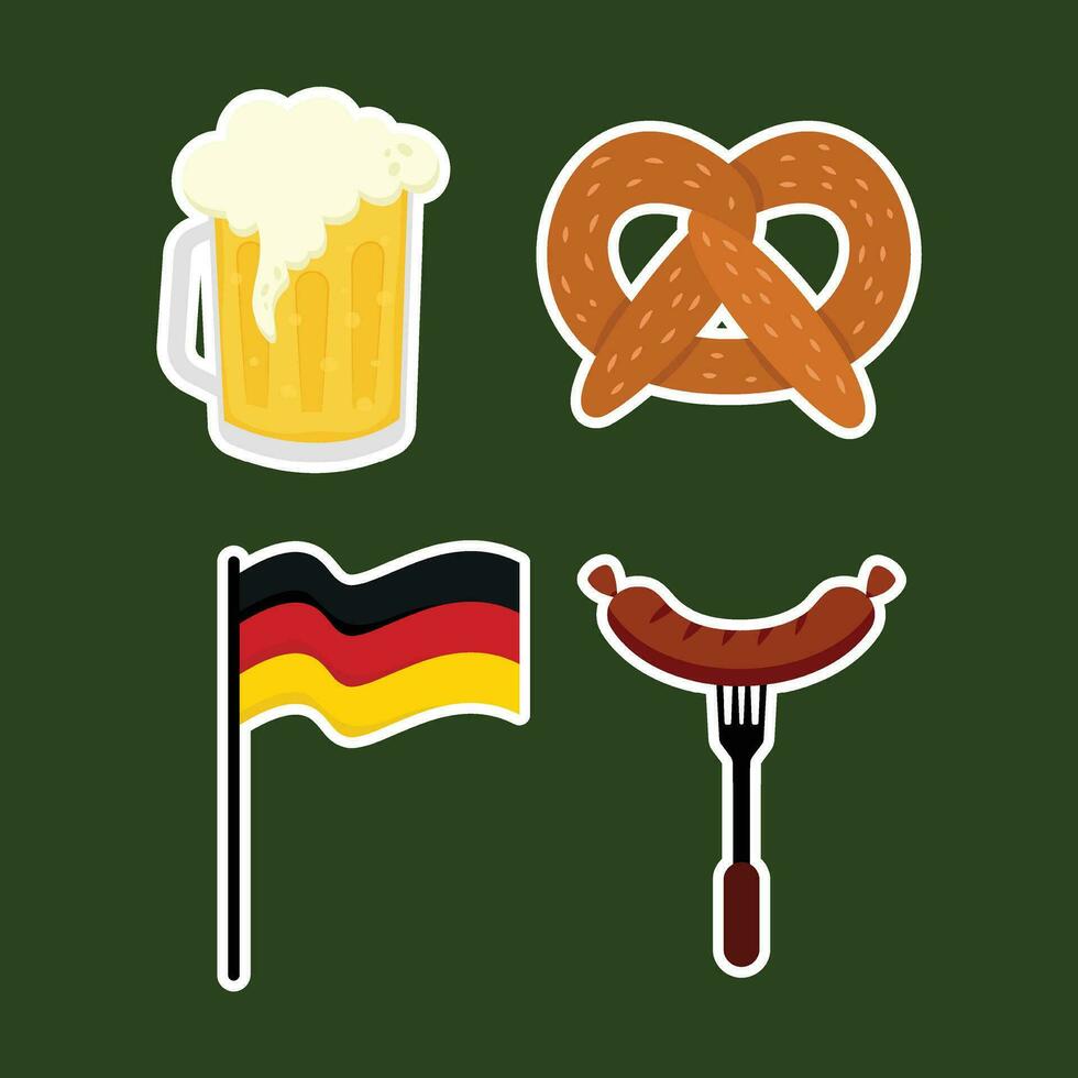 Octoberfest Celebration Festive Holiday Simple Vector Icon art