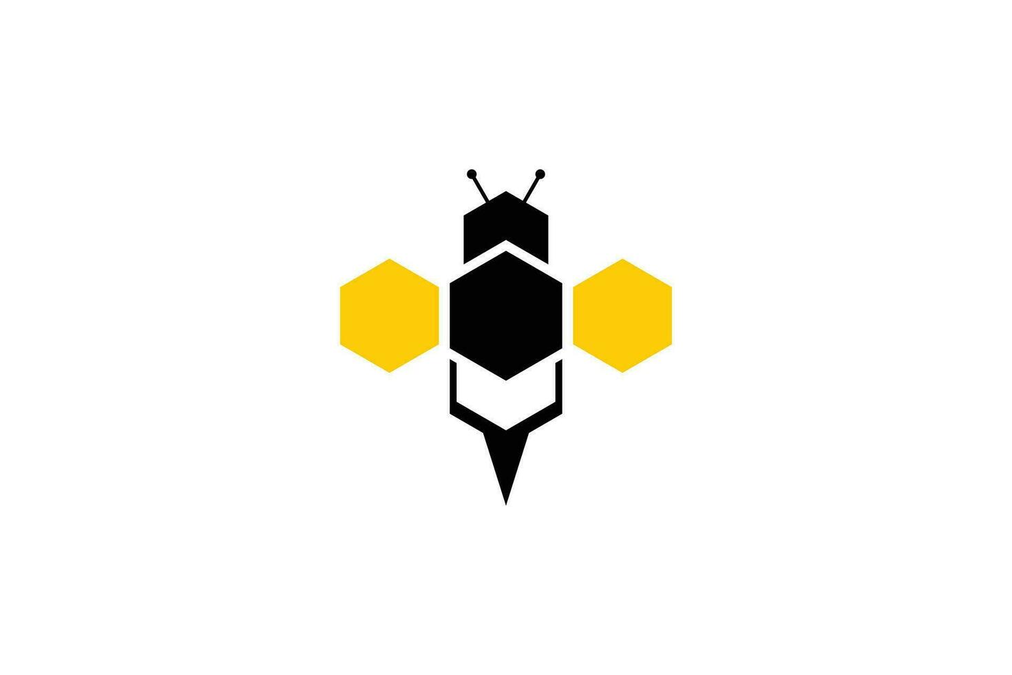 abeja logo diseño creativo concepto prima vector