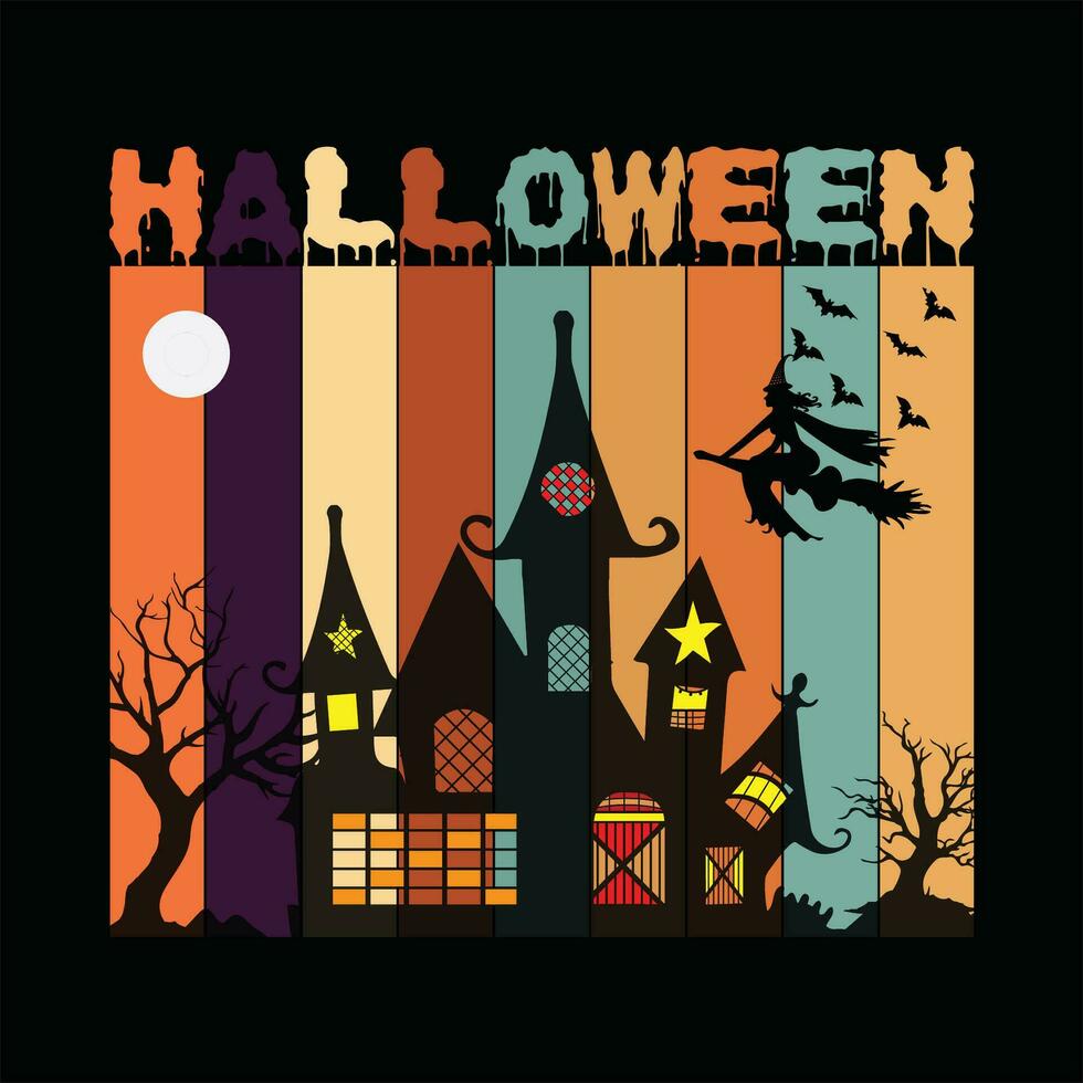 Halloween tshirt design vector