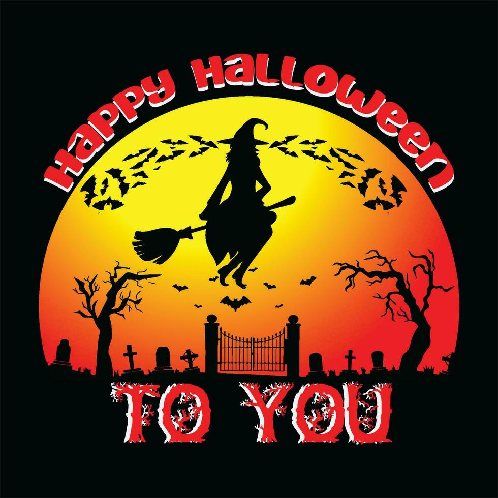 Happy halloween to you vector