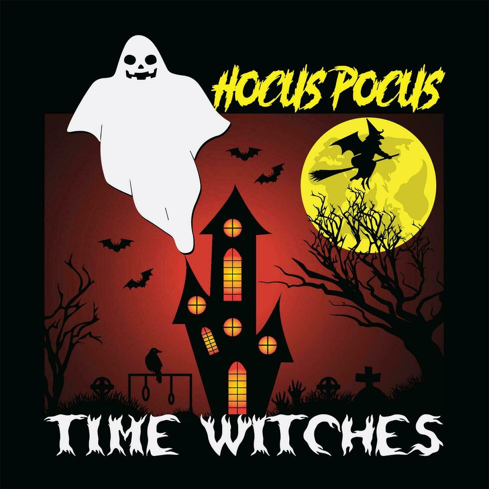 Hocus pocus time witches vector