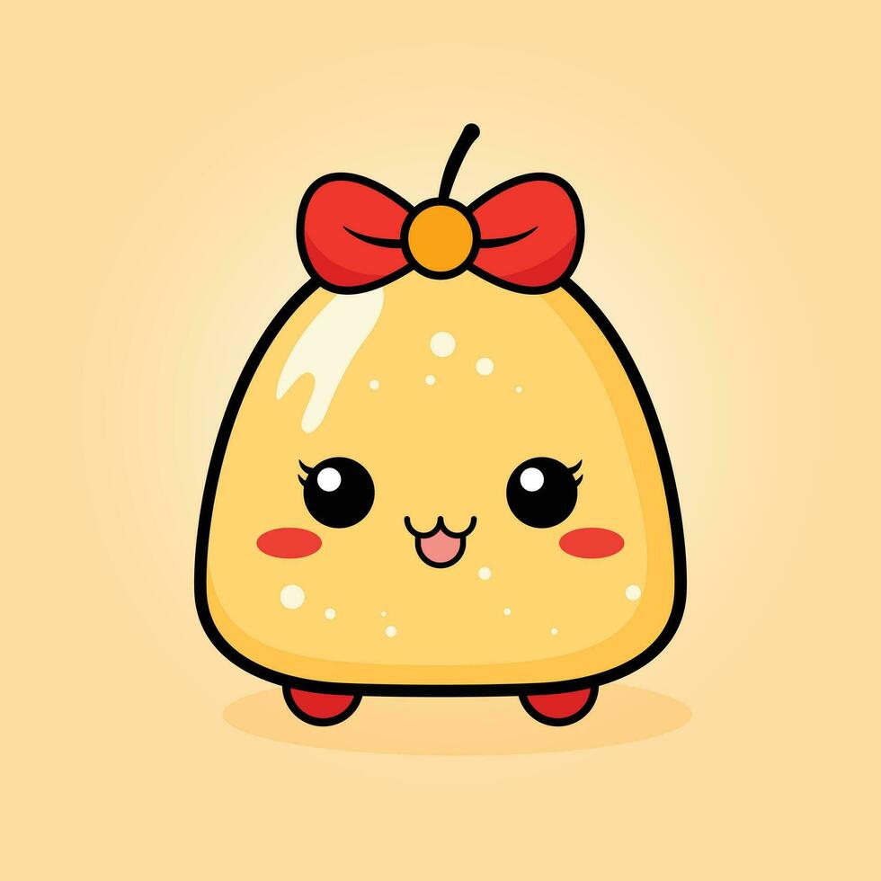 Christmas bell kawaii Christmas character vector