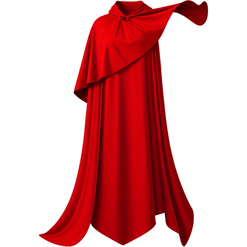 red cotton cloak. AI Generative png