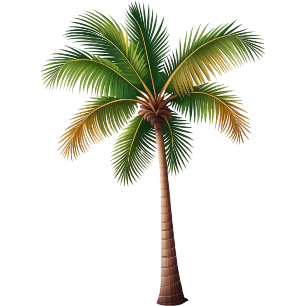 Tropical coconut palm tree. AI Generative png