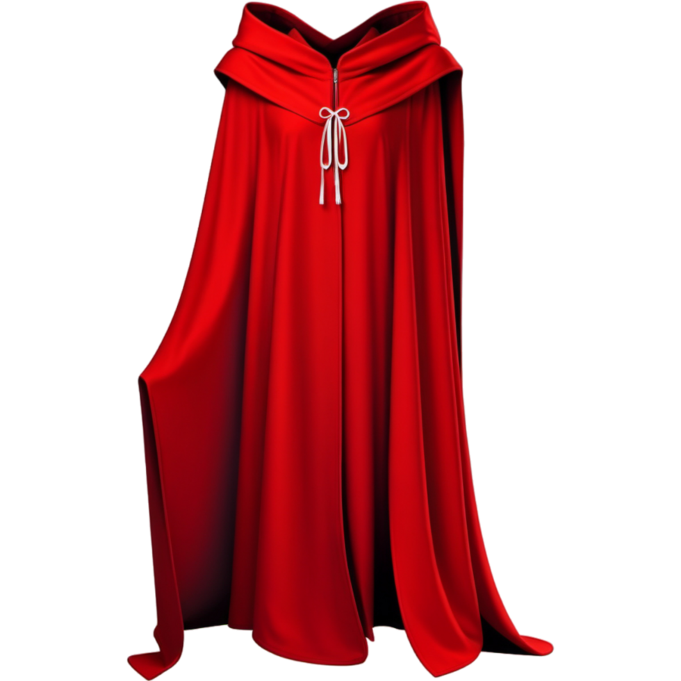 red cotton cloak. AI Generative png