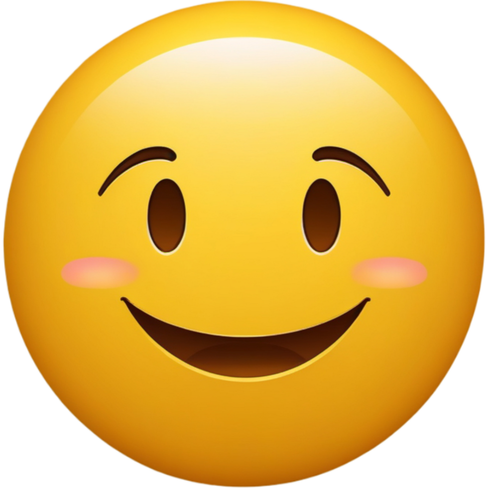 Emoji face in yellow color. AI Generative png