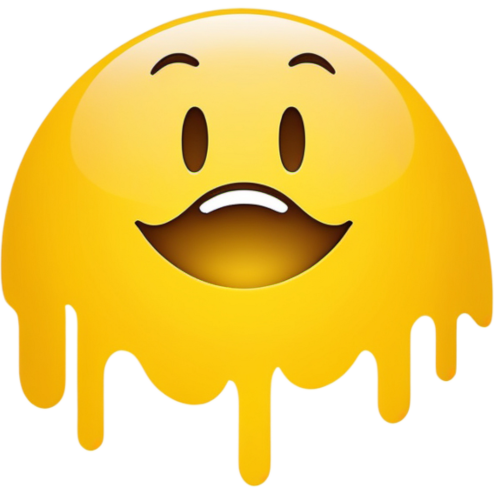 Emoji face in yellow color. AI Generative png