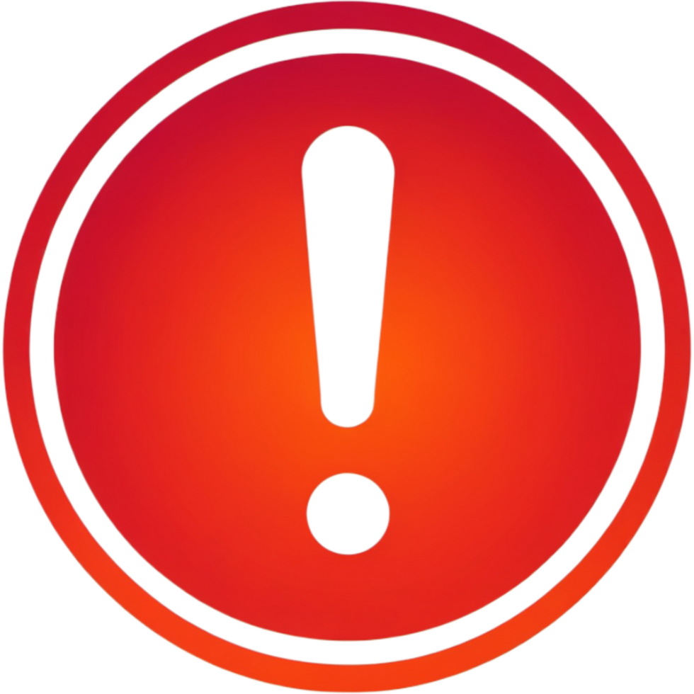 Warning sign icon. AI Generative png
