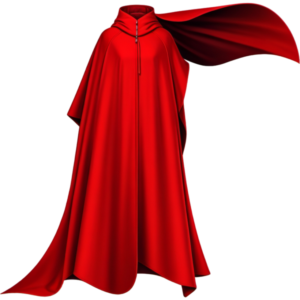 red cotton cloak. AI Generative png