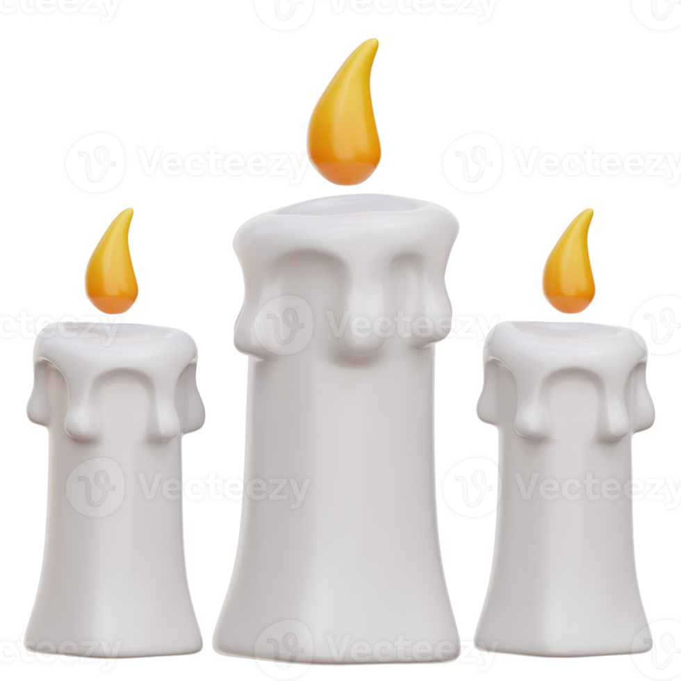 Candle 3D Icon Illustrations png