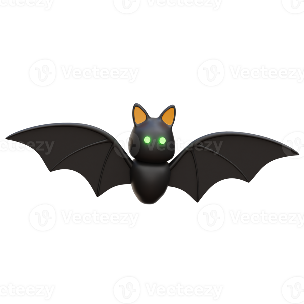 Halloween Bat 3D Icon Illustrations png