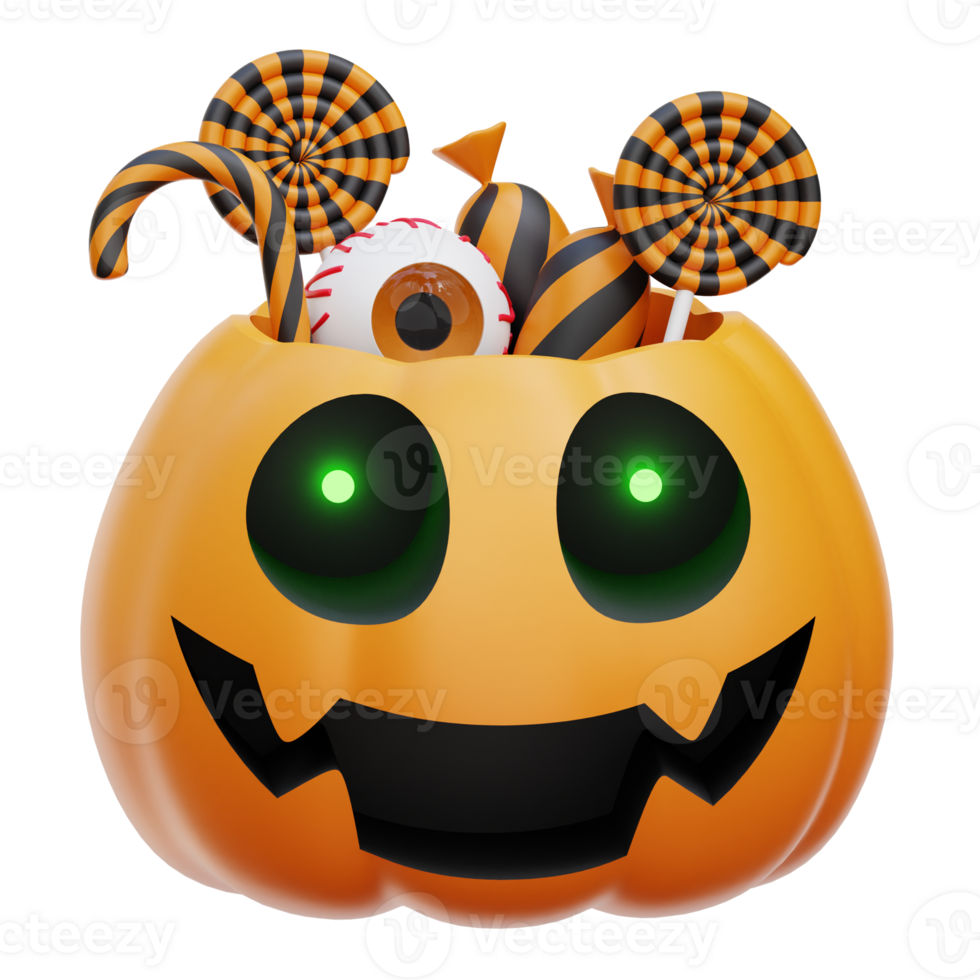 Pumpkin Candy 3D Icon Illustrations png