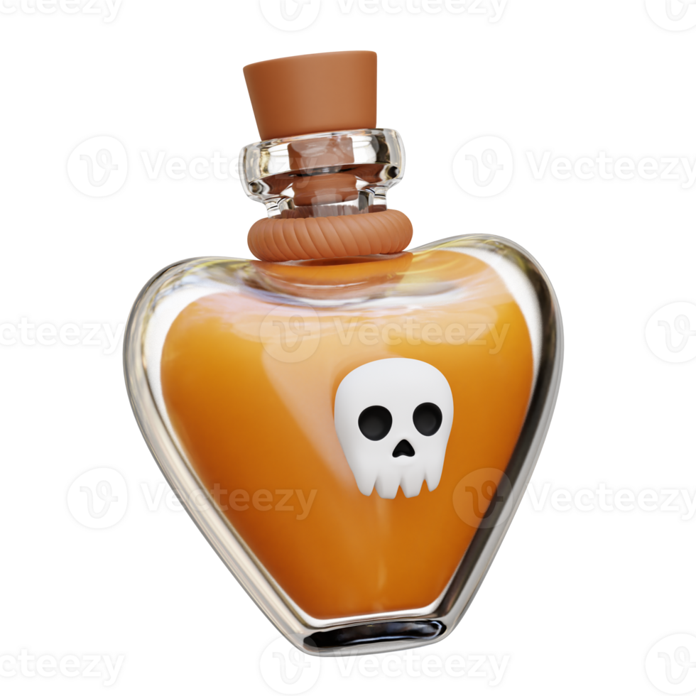 Poison Bottle 3D Icon Illustrations png