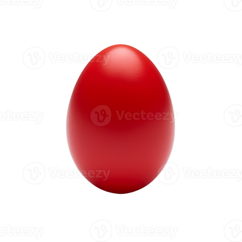 red color easter egg on transparent background png