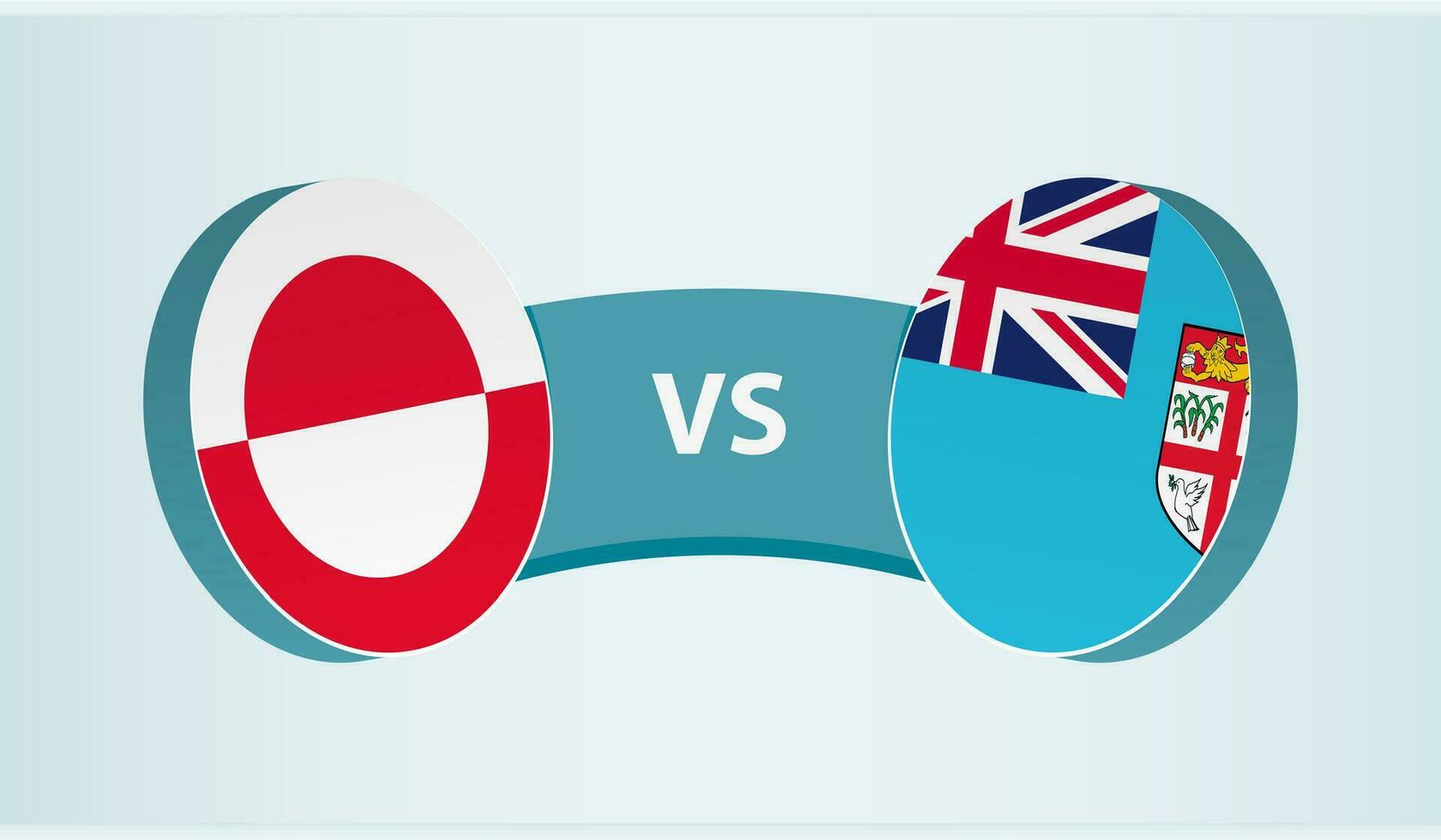 Greenland versus Fiji, team sports competition concept. vector