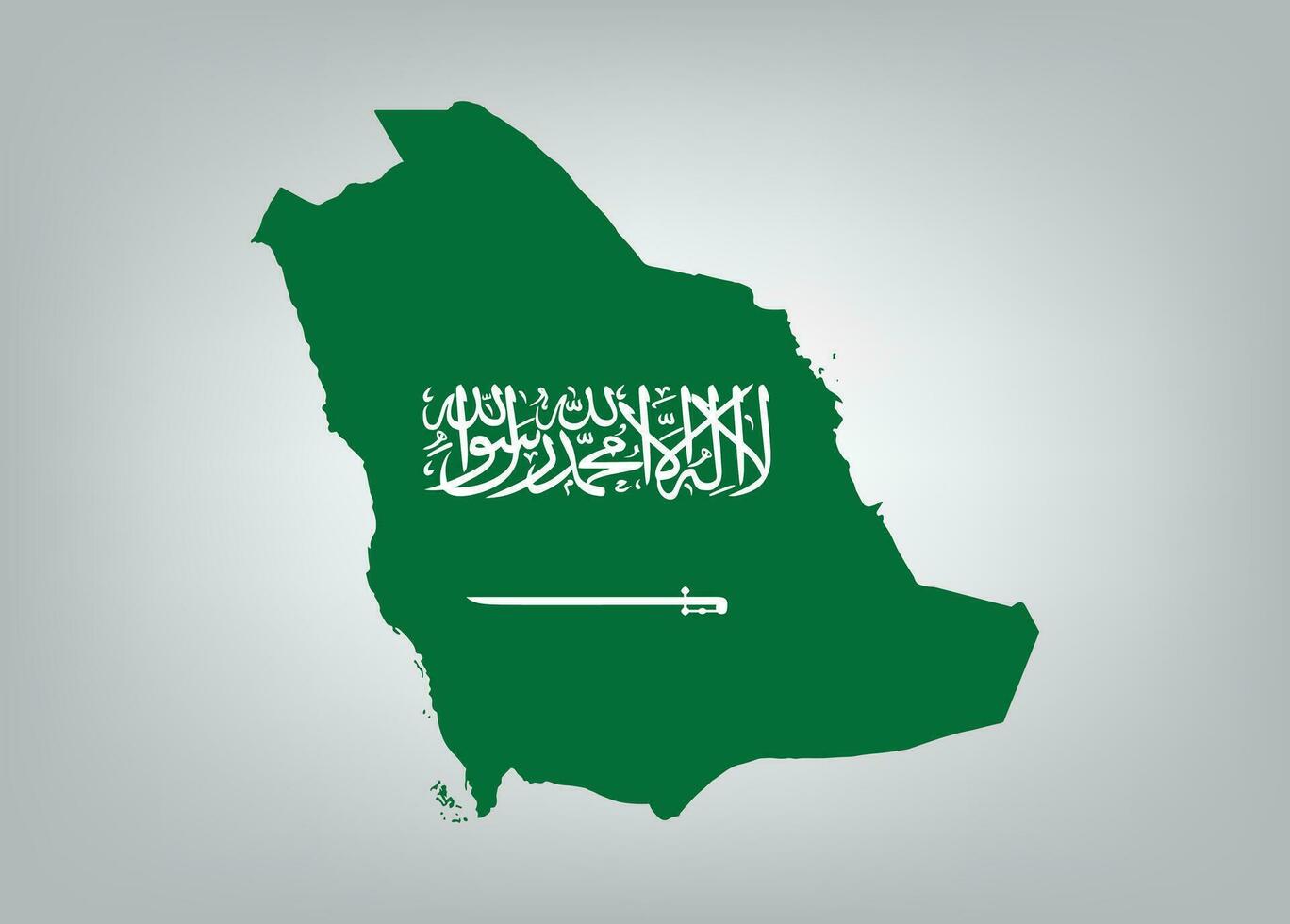 saudi arabia bandera mapa vector diseño