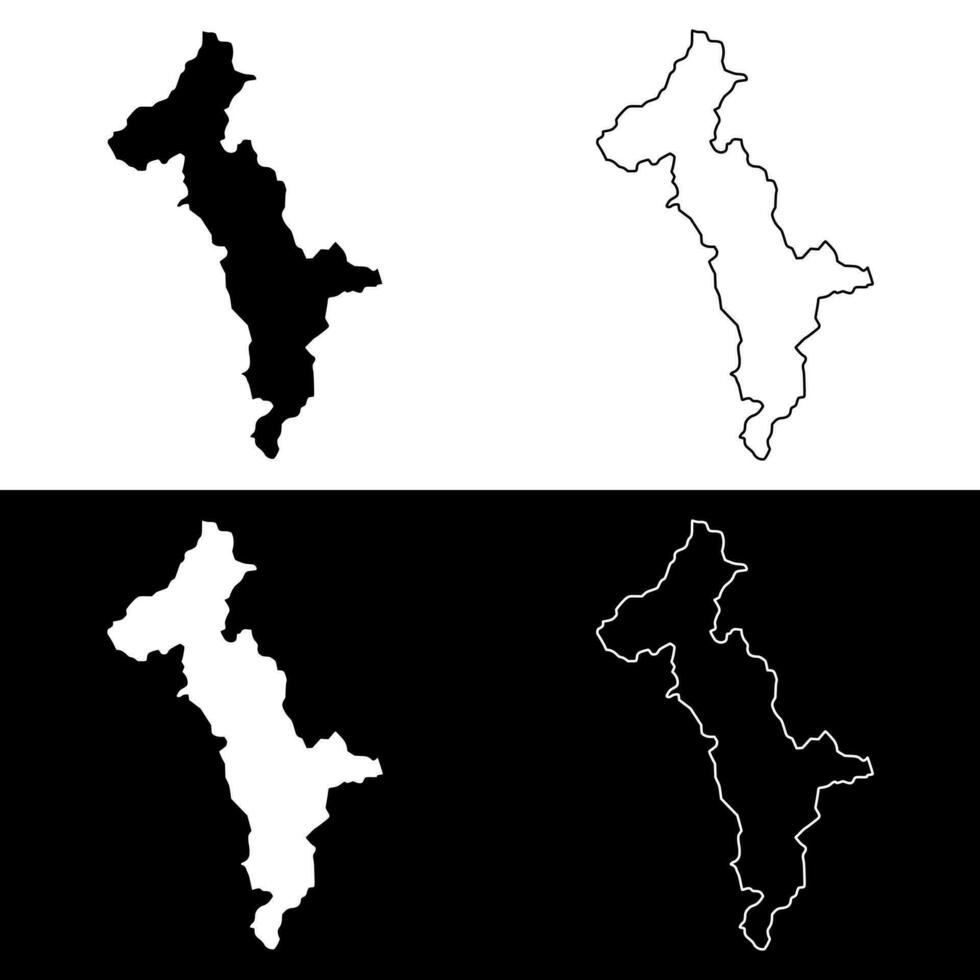 Thimphu district map, administrative division of Bhutan. vector