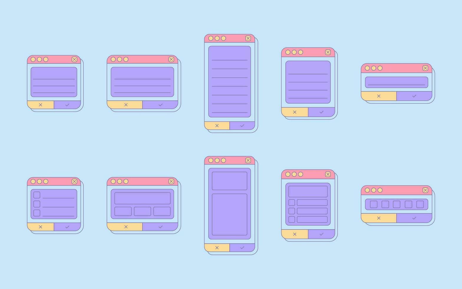 Collection of UI Notes List 32477794 Vector Art at Vecteezy