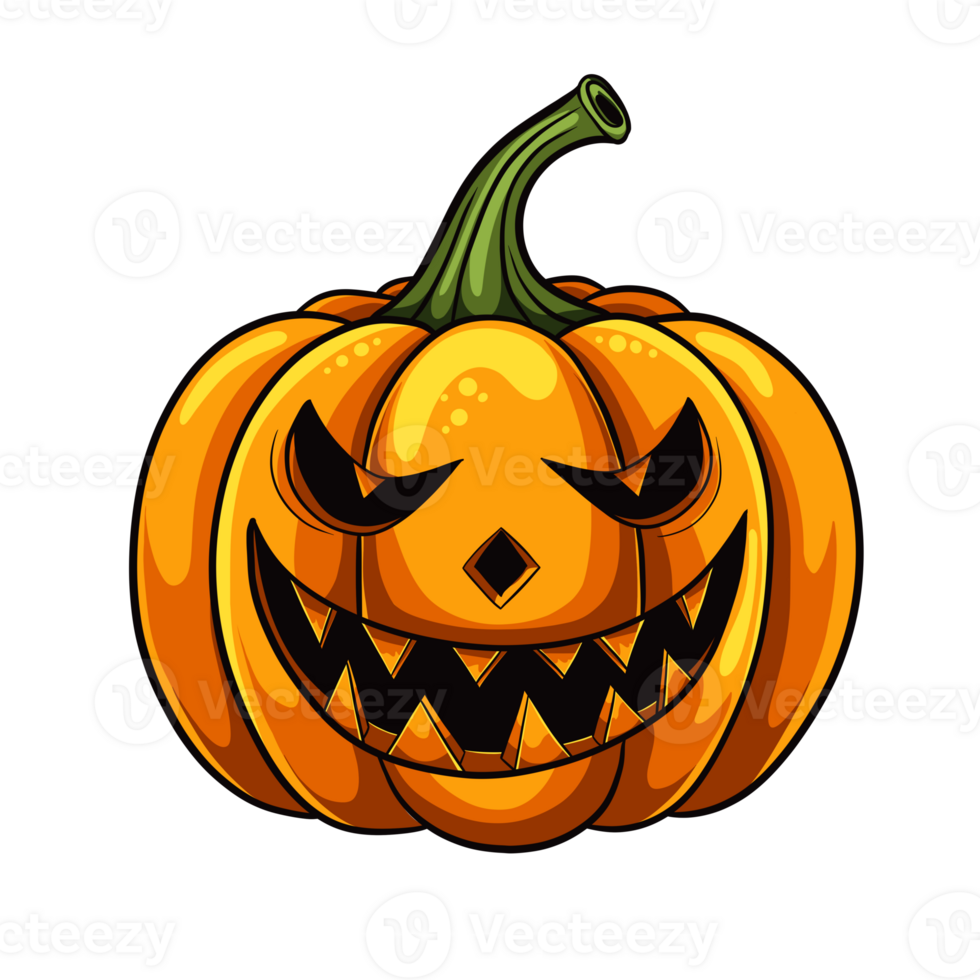 Halloween pumpkin element, ai generative png