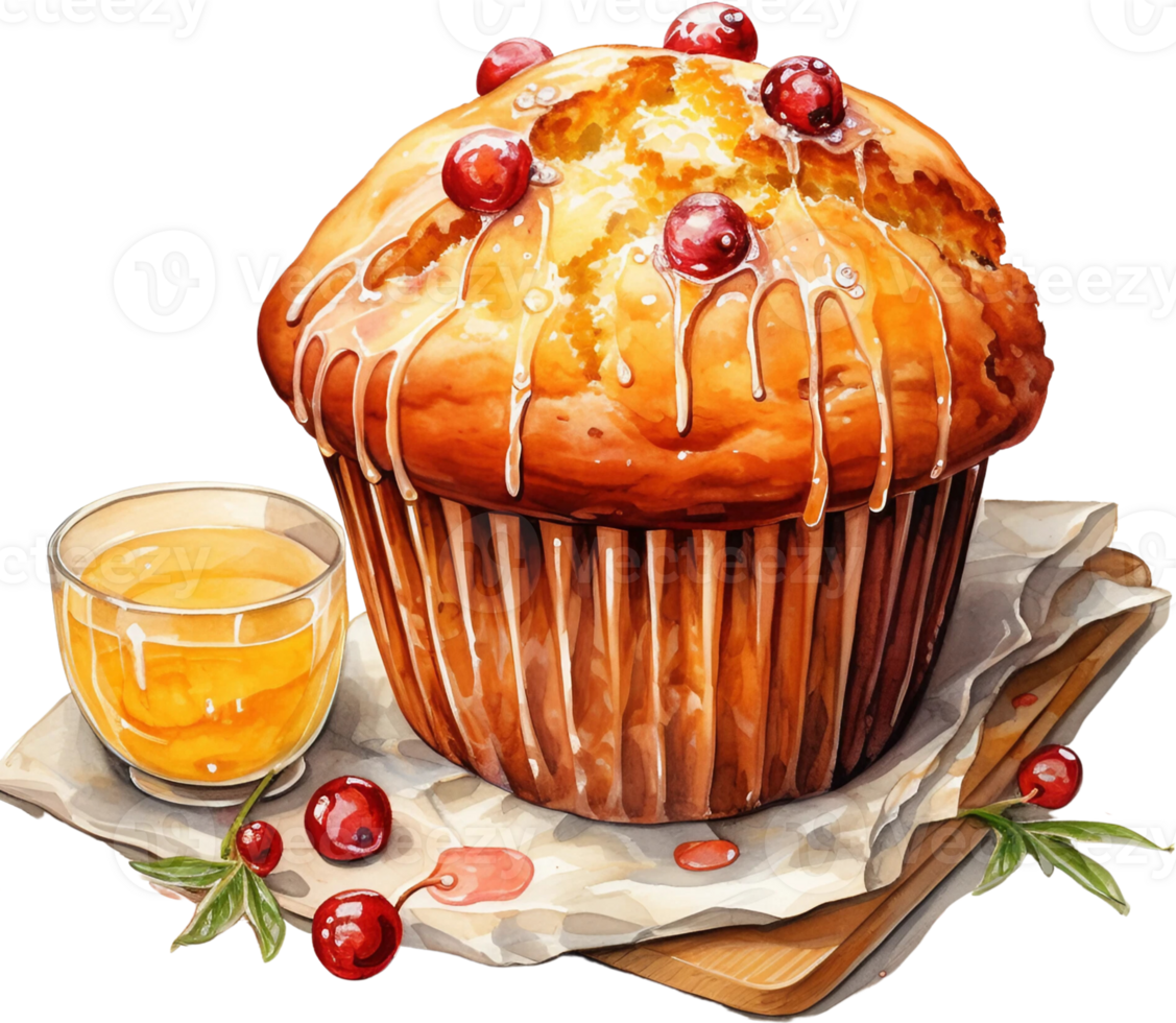 AI Generative Watercolor Fall Dessert Clipart Delicious Fall Pumpkin Spice Holiday Treats Thanksgiving Cozy Autumn Sweet png