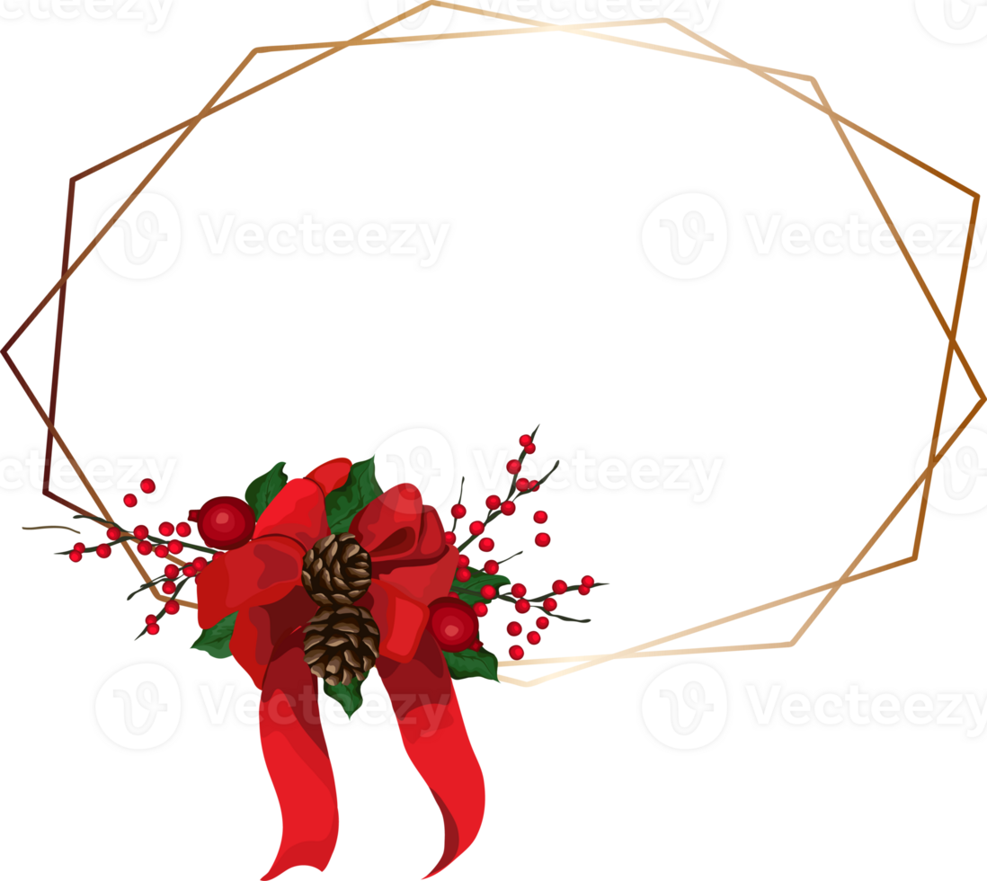 Christmas geometric frame. png