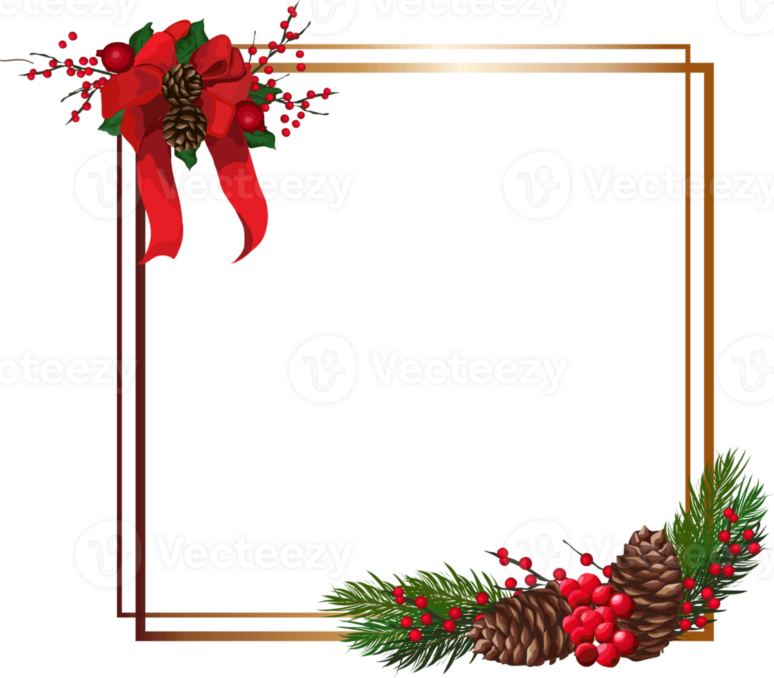 Christmas geometric frame. png