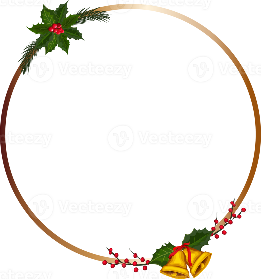 Christmas frame on transparent background. png