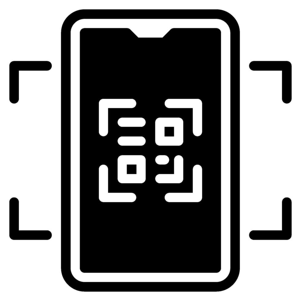 QR Code icon Illustration, for web, app, infographic, etc vector