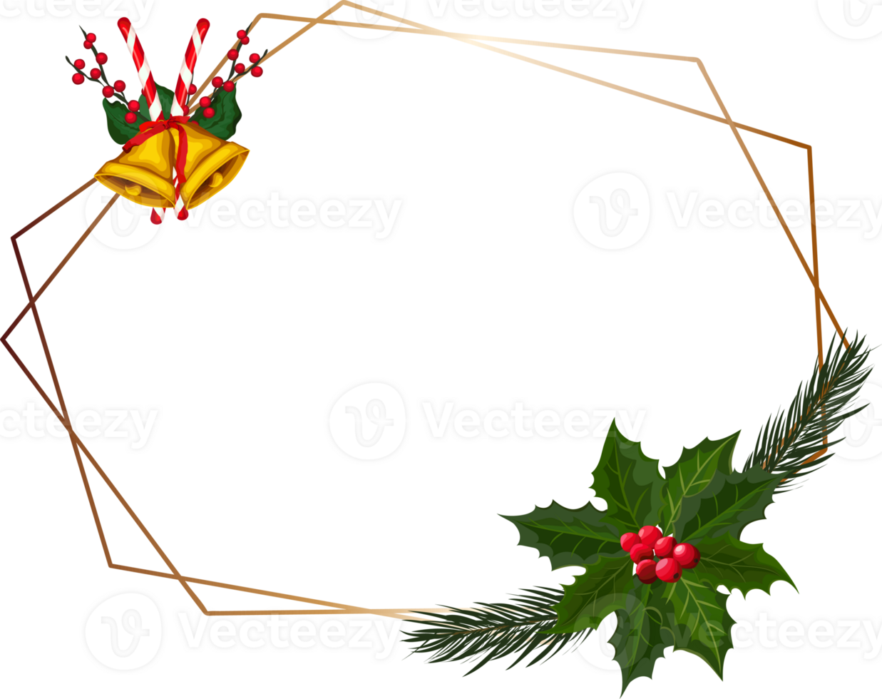Christmas geometric frame. png