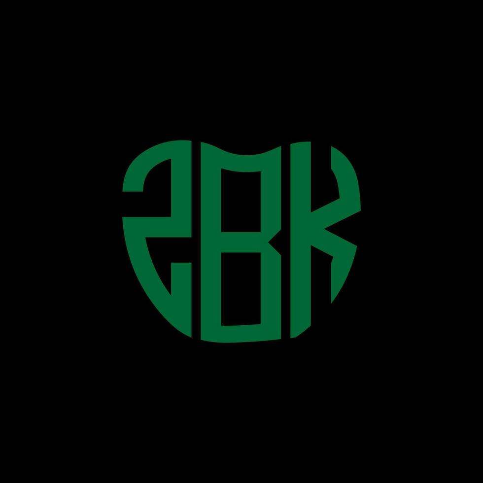 ZBK letter logo creative design. ZBK unique design. vector