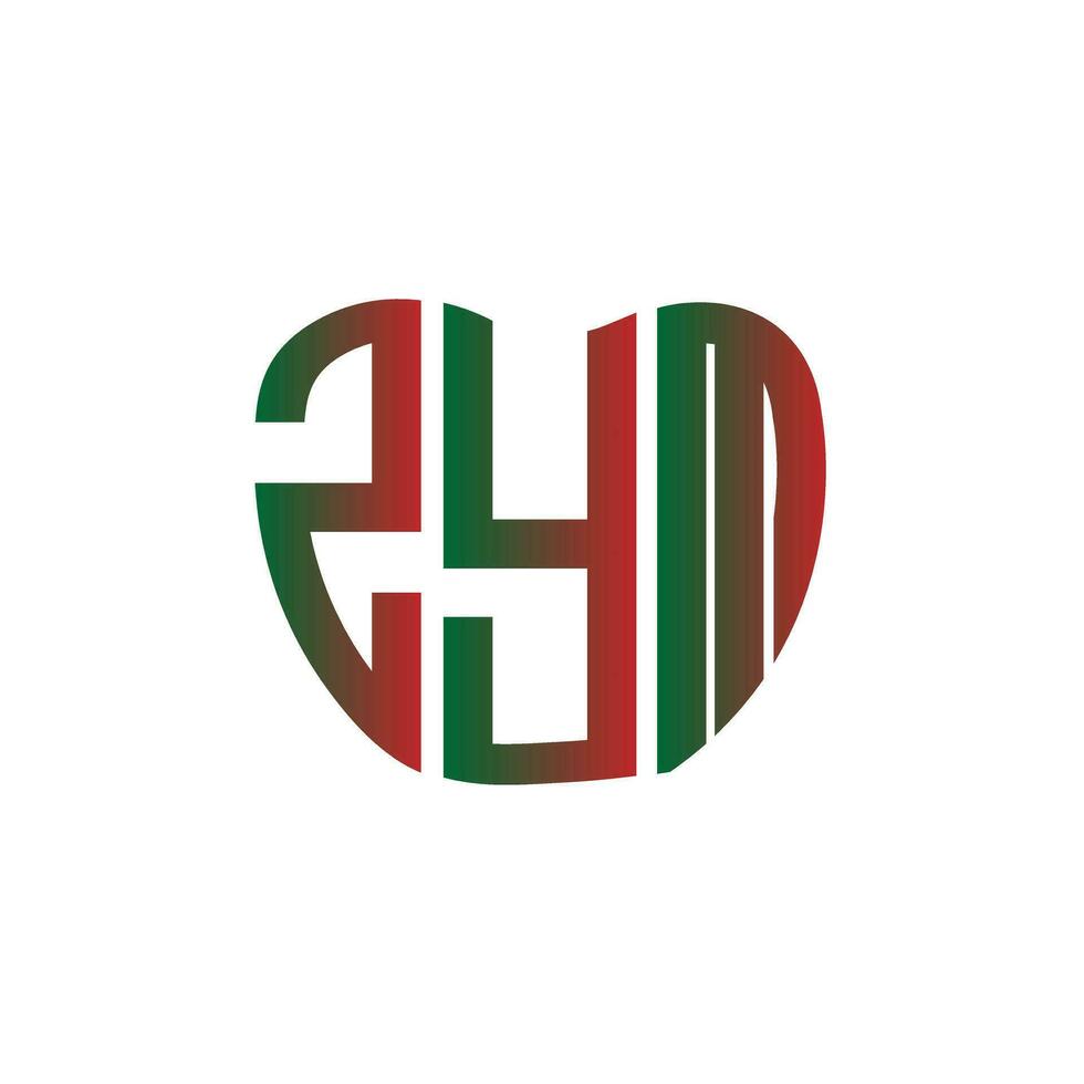 ZYM letter logo creative design. ZYM unique design. vector