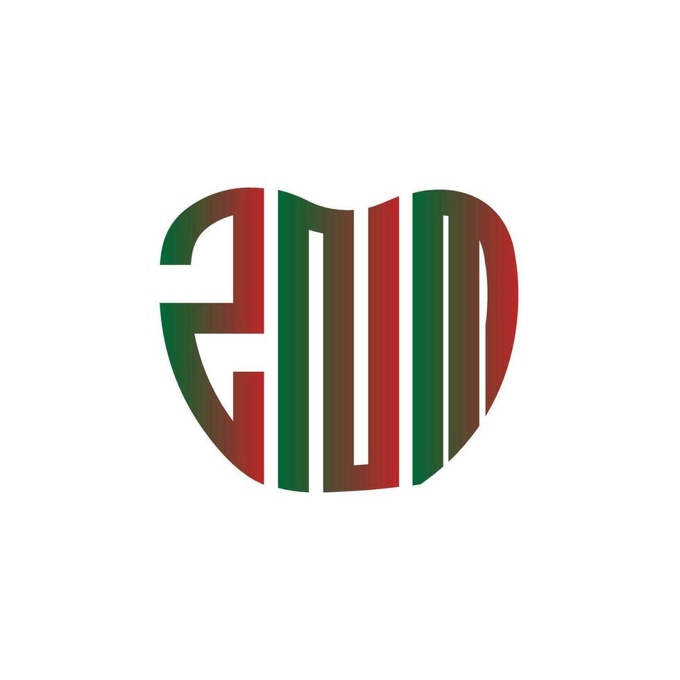 ZNM letter logo creative design. ZNM unique design. vector