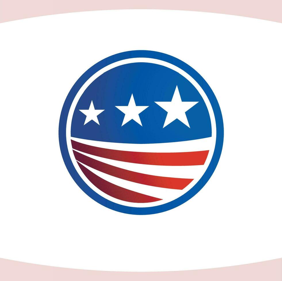 USA Flag Stars and Stripes American Modern Logo Vector