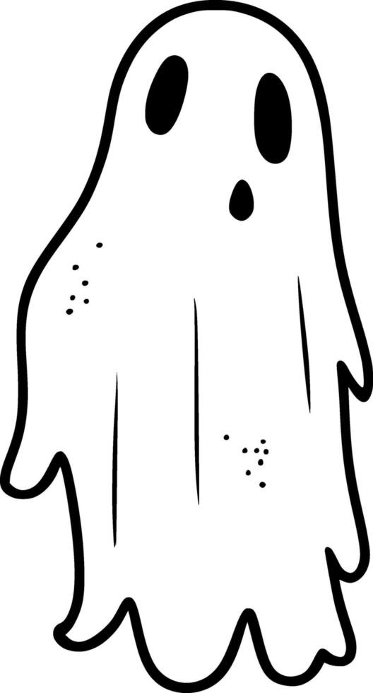 cute ghost icon, outline style photo