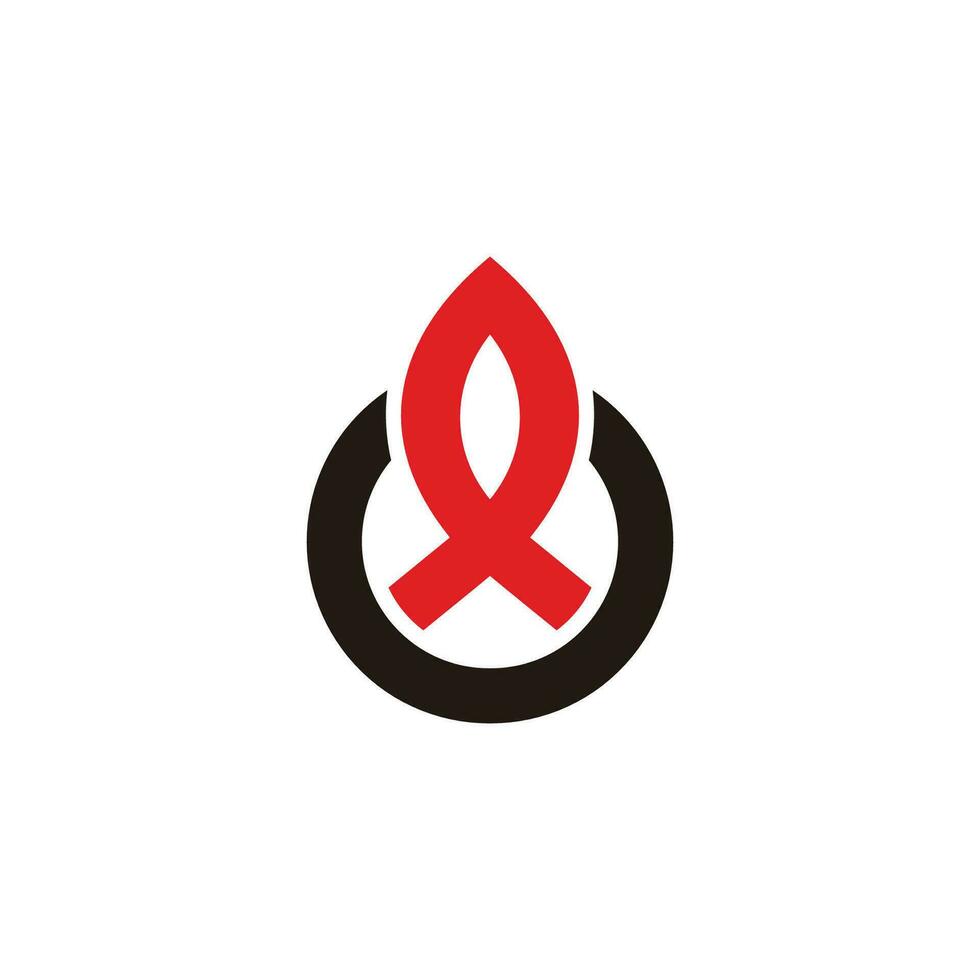 bonfire  simple circle geometric symbol vector