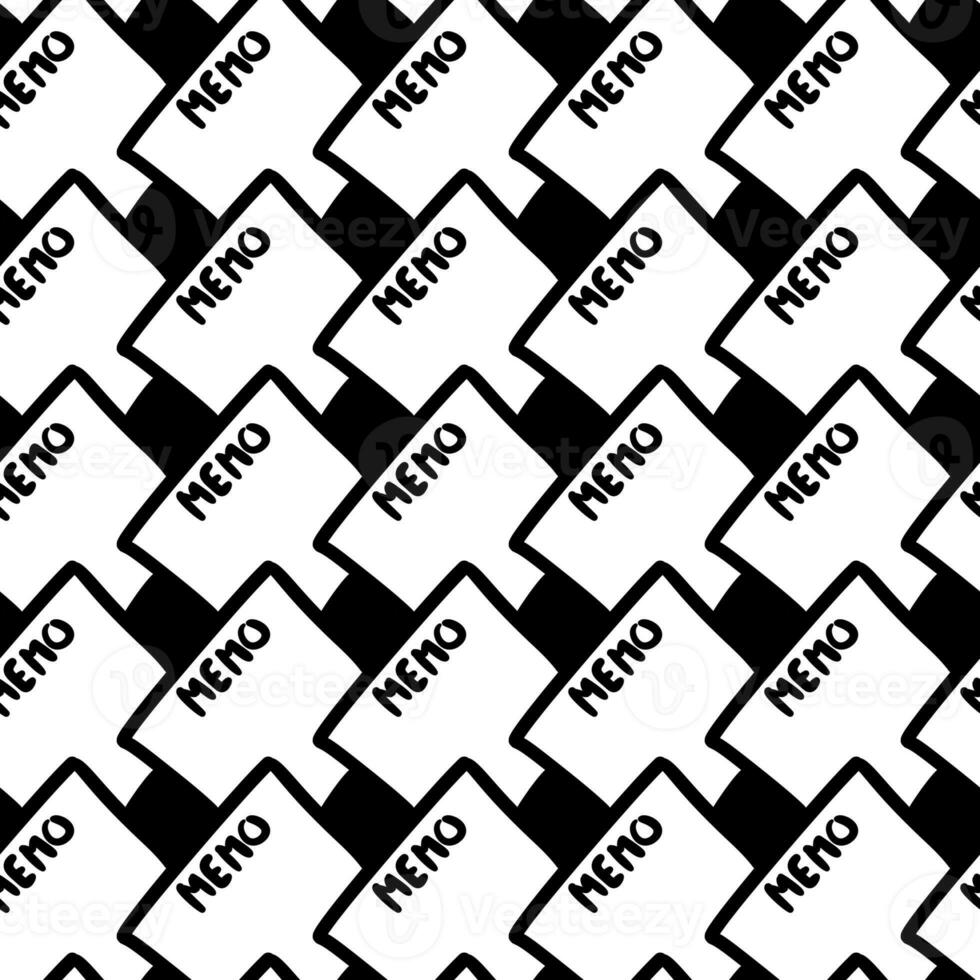 seamless pattern of memo paper photo