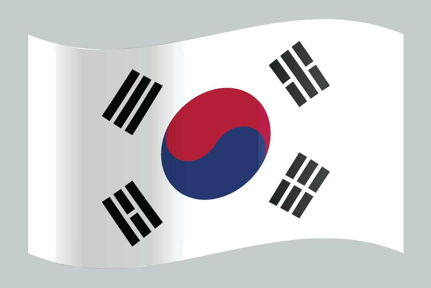 Vector image of the South Korea national flag