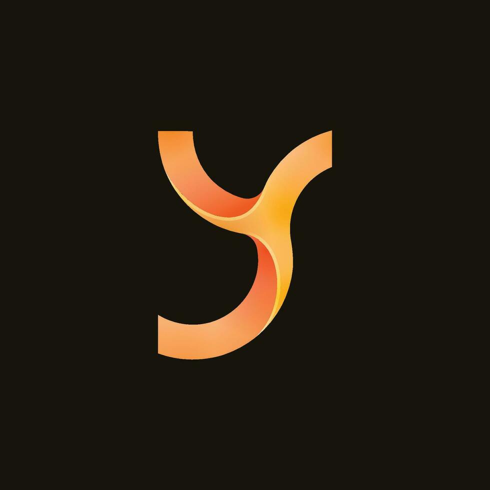Gradation letter y logo vector