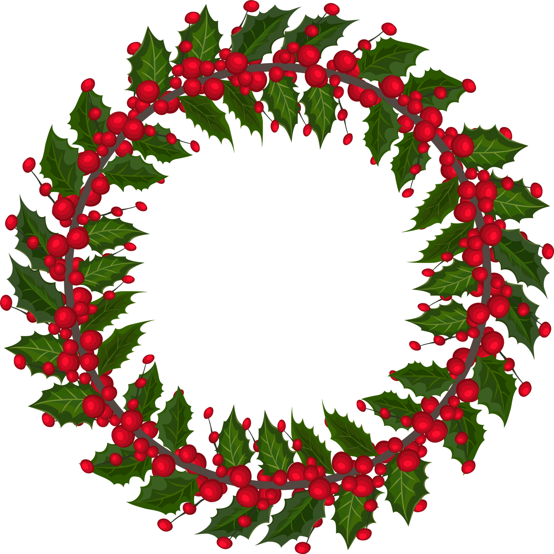 Christmas wreath illustration on transparent background. 32479210 PNG