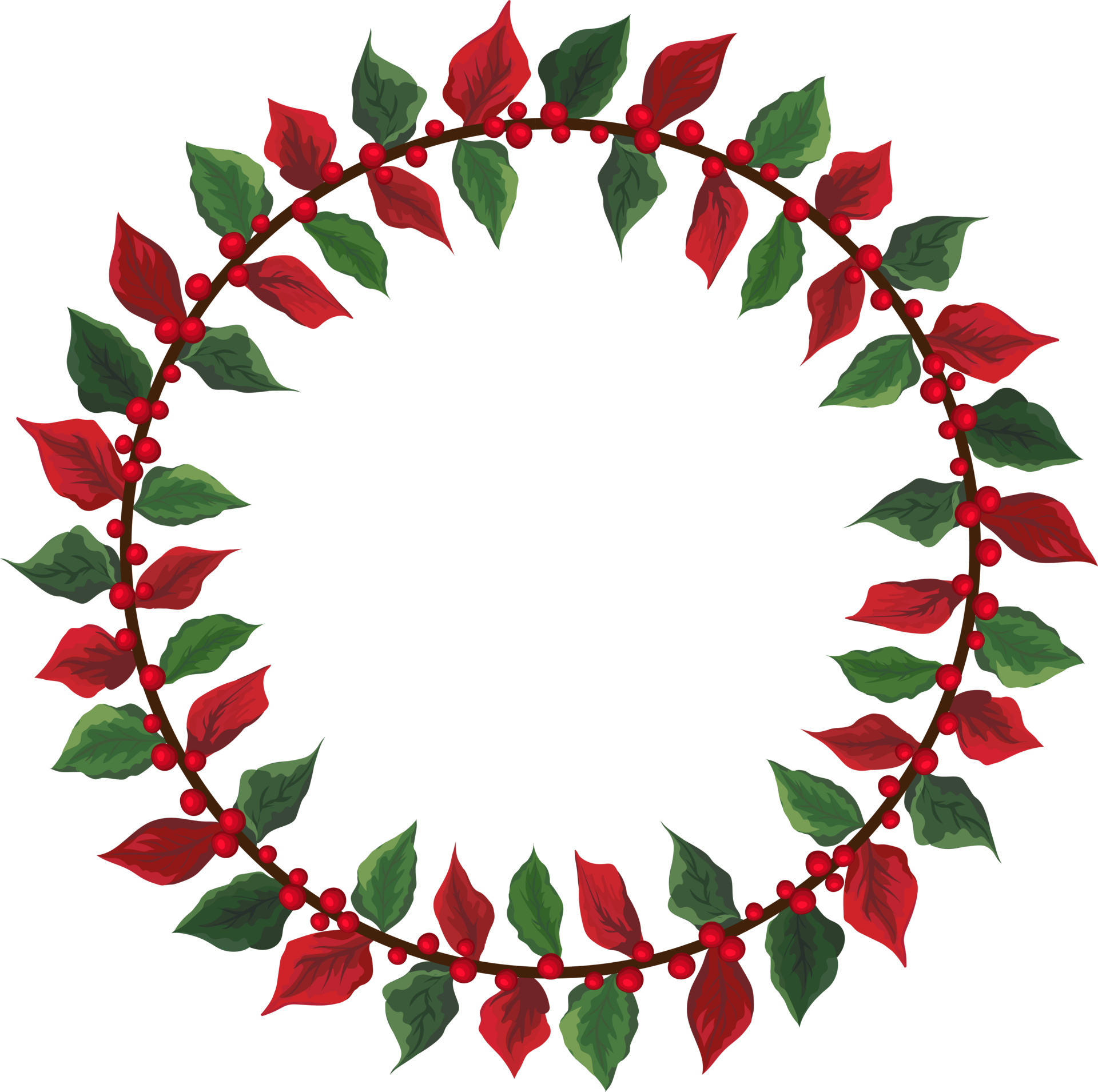 Christmas wreath illustration on transparent background. 32479225 PNG