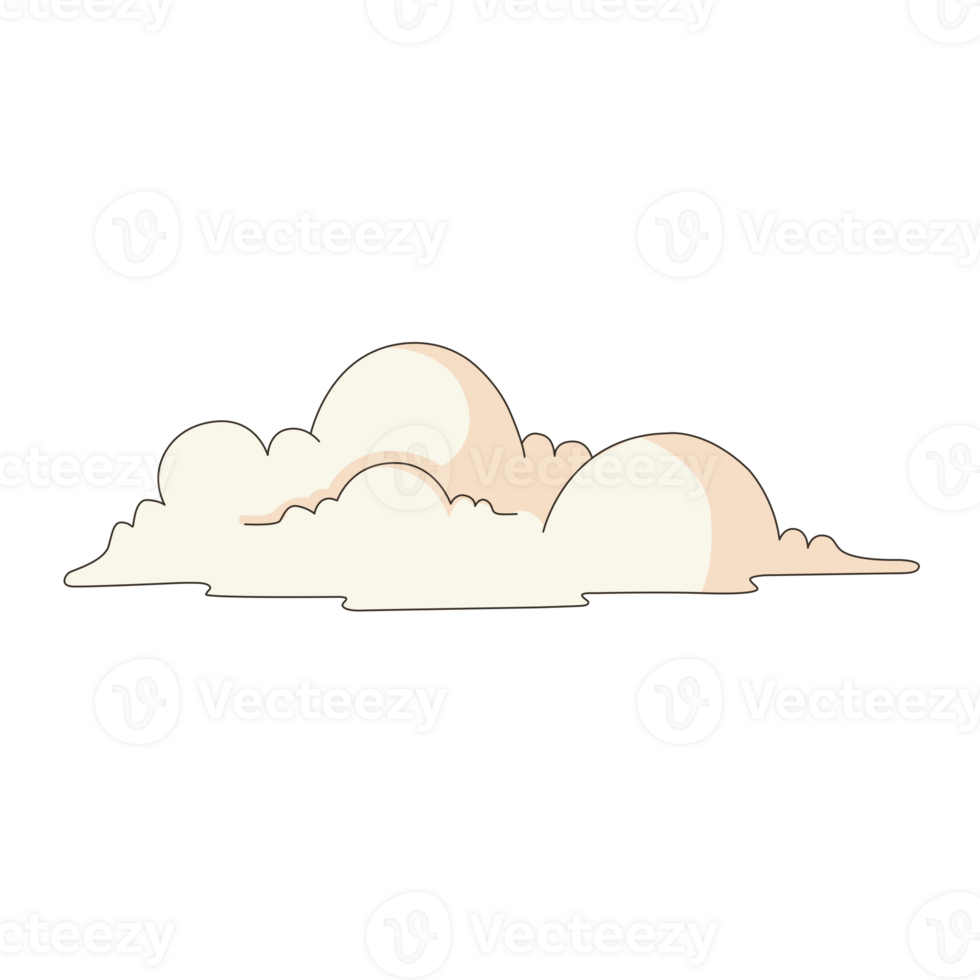 Hand Drawn Cloud Illustration png