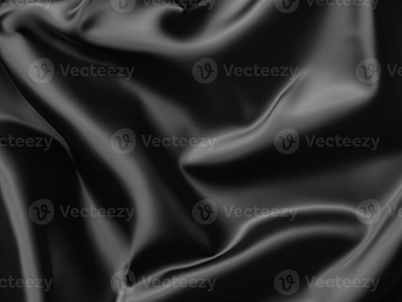 close up black silk fabric texture photo