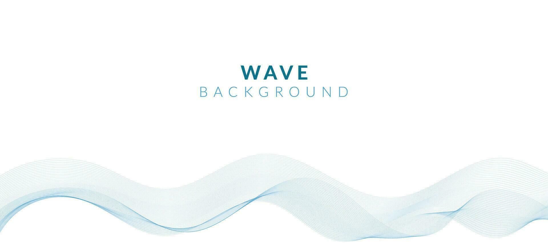 Modern Vector Background with Blue Wavy Lines.
