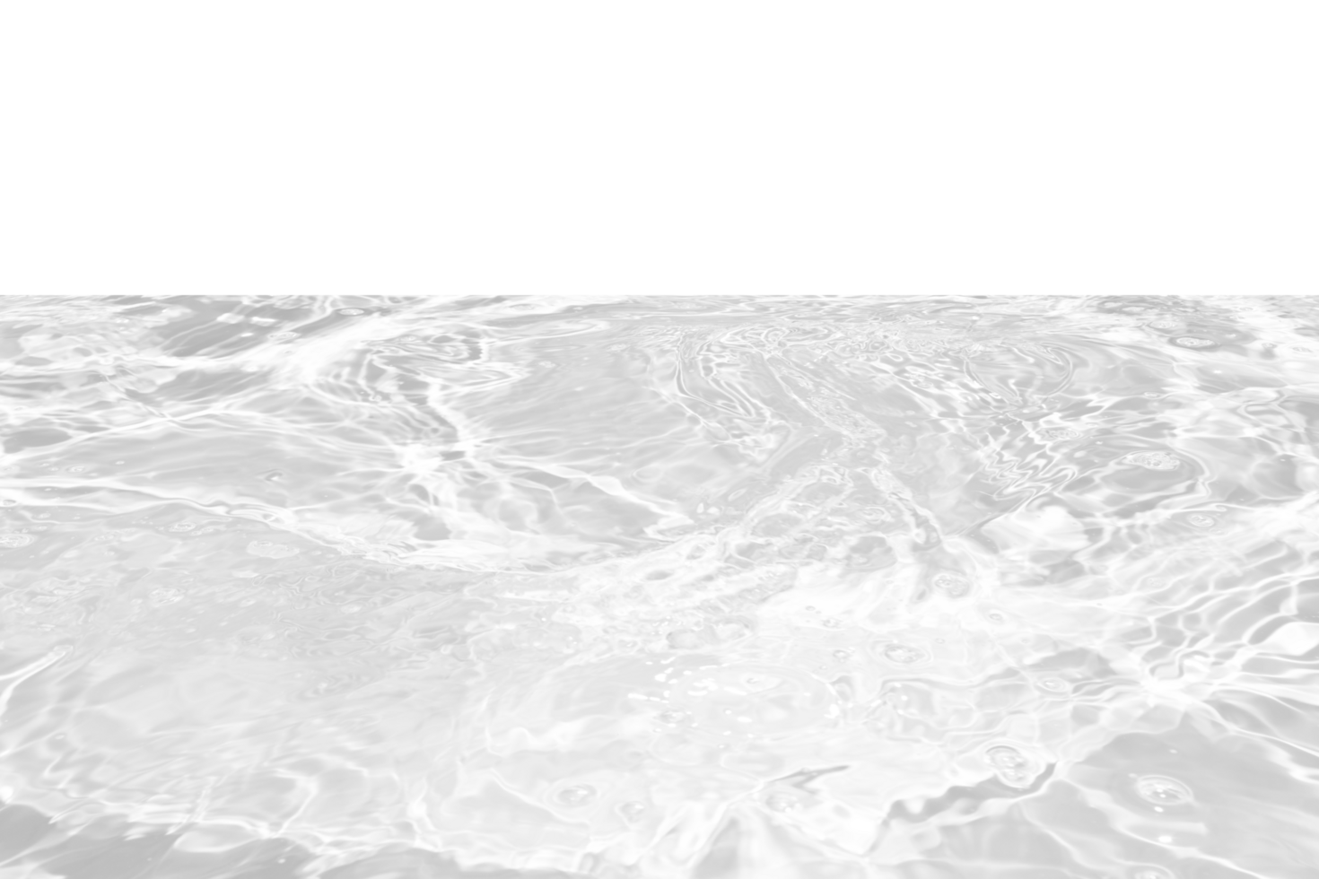 Defocus blurred transparent blue colored clear calm water surface texture with splashes reflection. Trendy abstract nature background. Water waves in sunlight with copy space. Blue watercolor shine. png