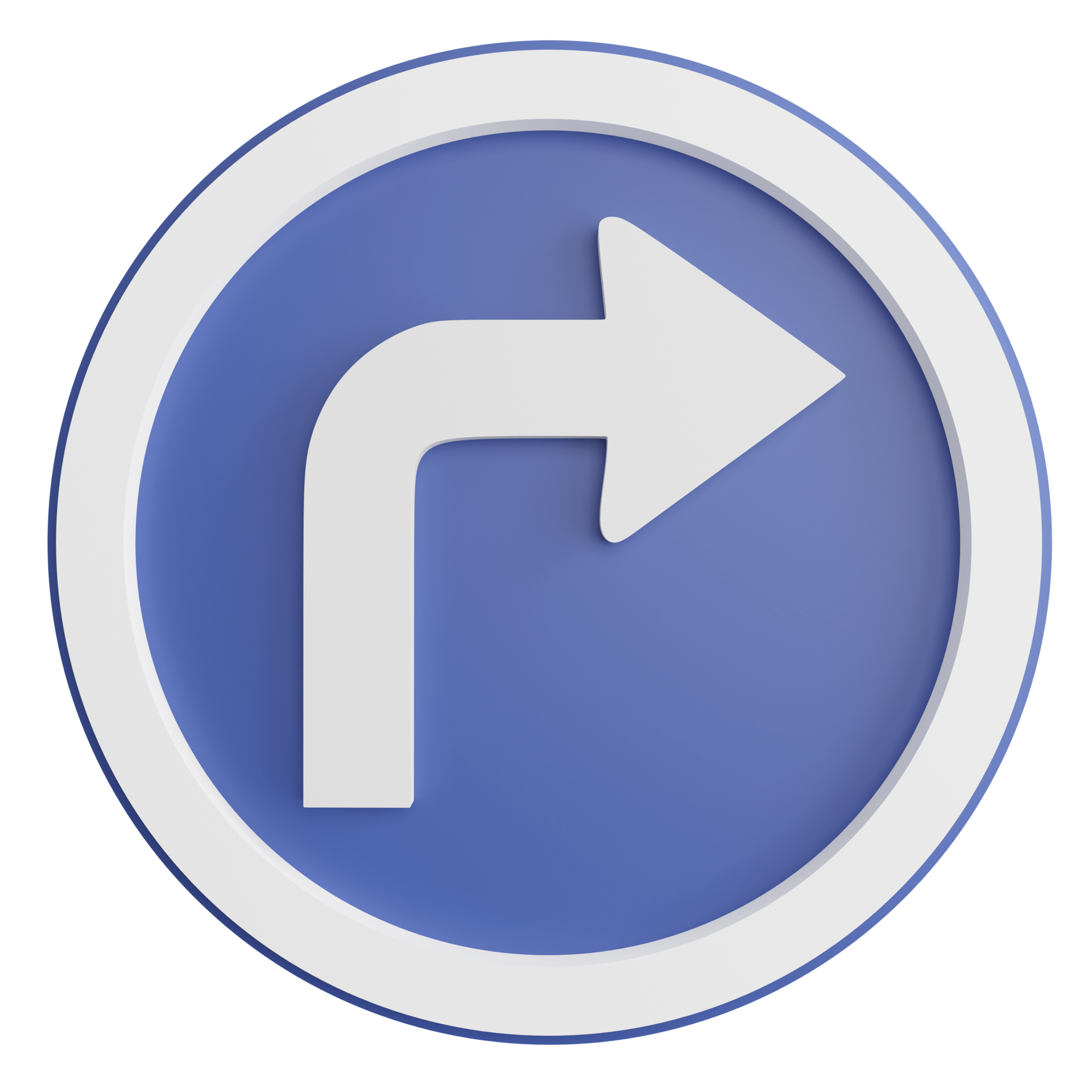 Turn right ahead sign clipart flat design icon isolated on transparent